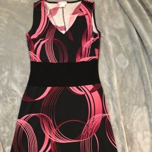 A cute pink and black Swirl dress from Macy’s